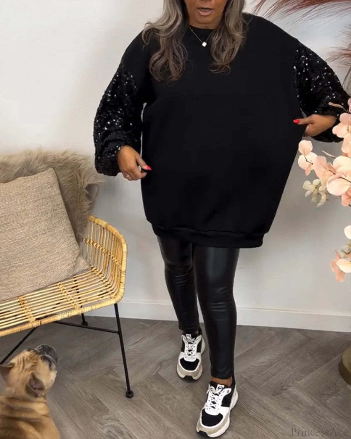 Sweatshirt - Solid Patchwork Color Christmas Hoodies-L