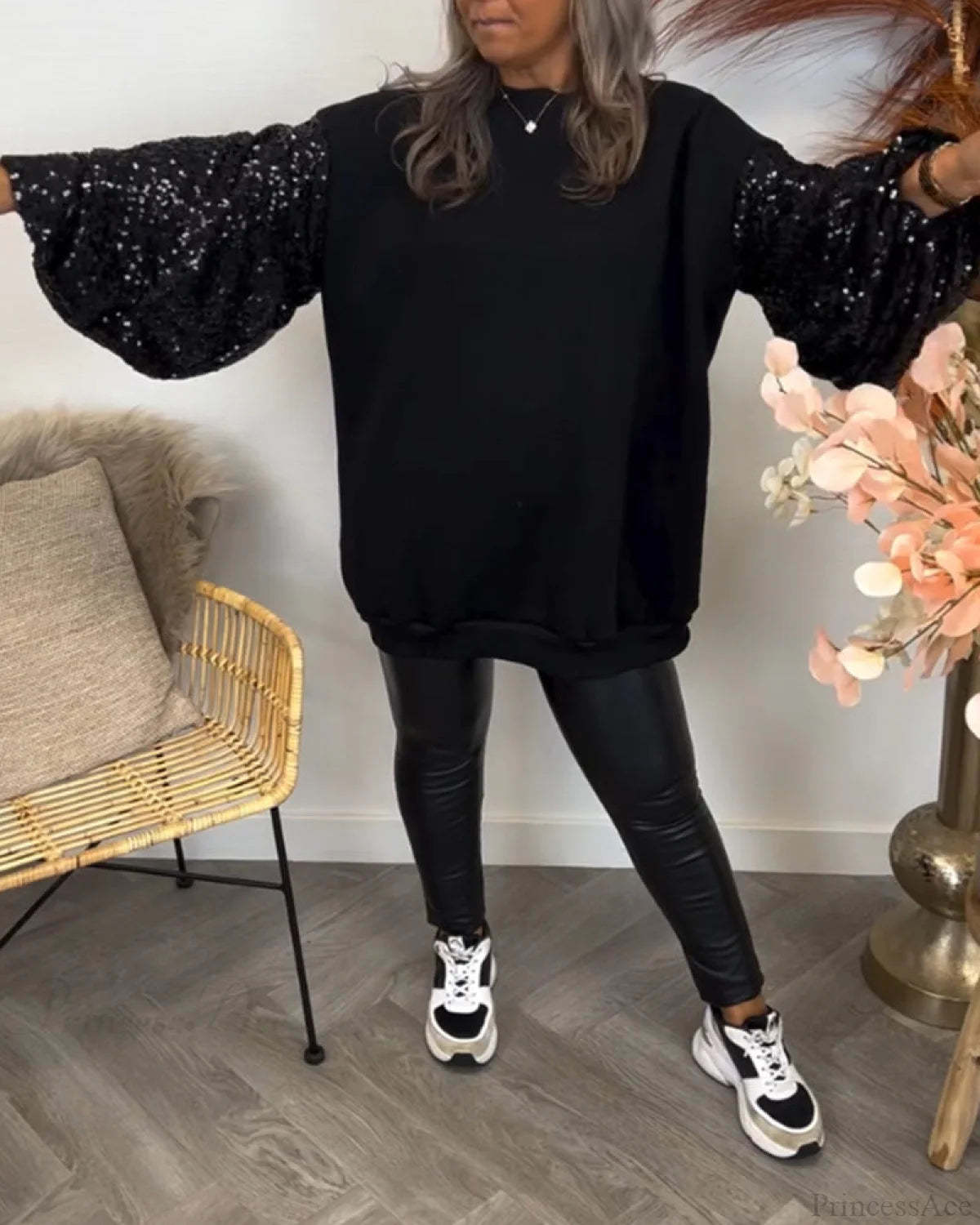 Sweatshirt - Solid Patchwork Color Christmas Hoodies-L