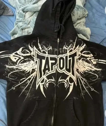 Tapout Graphic Oversized Hoodie black 3 / S