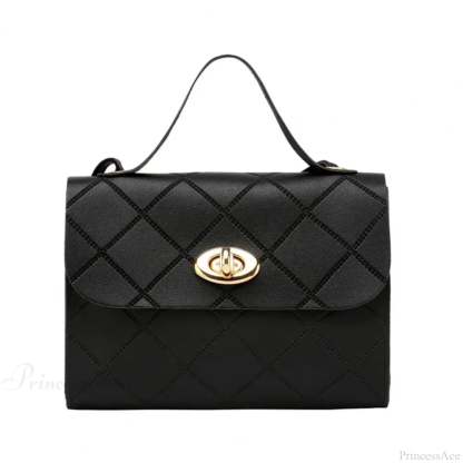 Textured Long Strap Faux Leather Crossbody Wallet Handbag Black handbag-250126