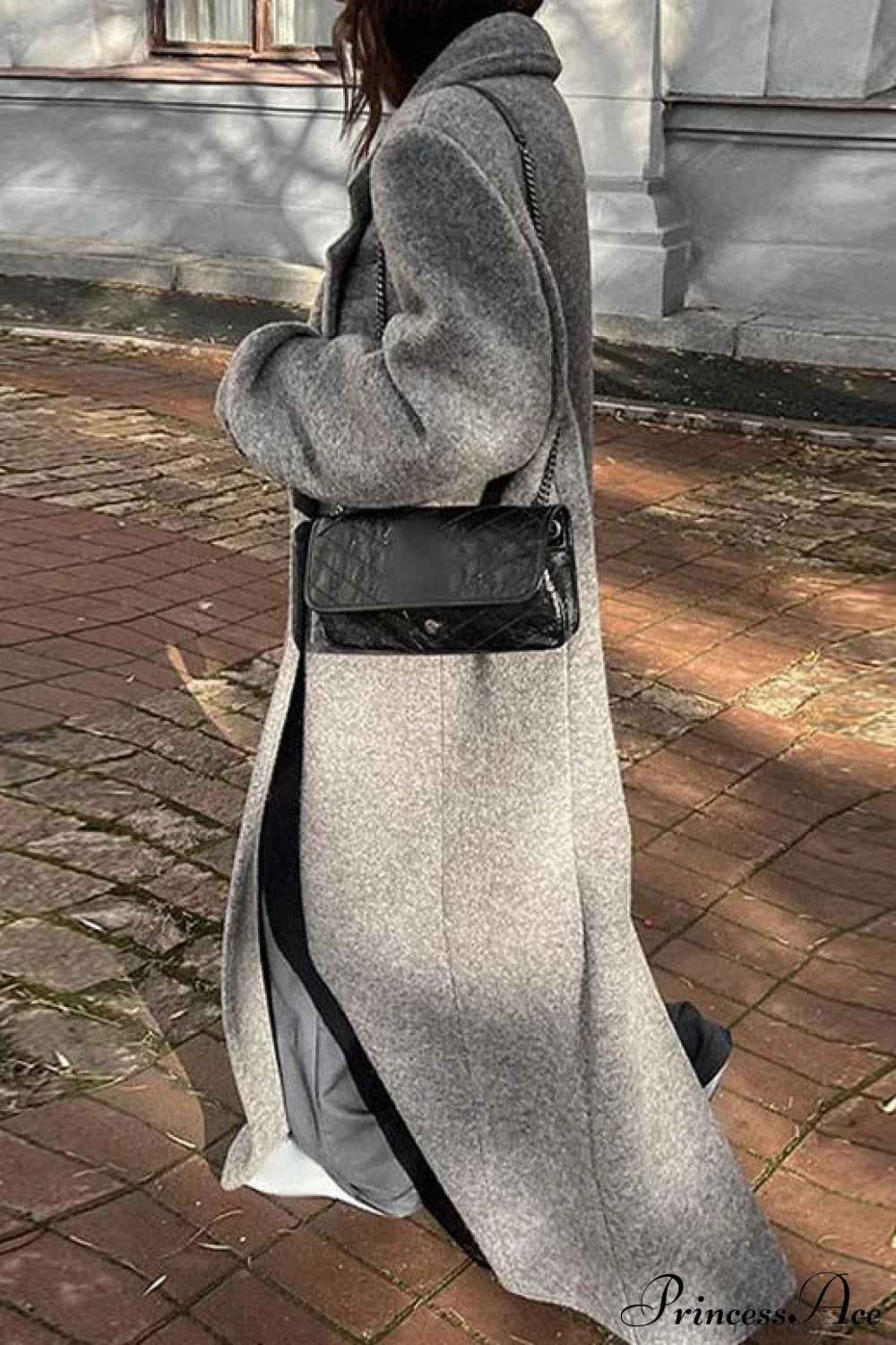 Tweed Collared Single Breasted Chic Overcoat