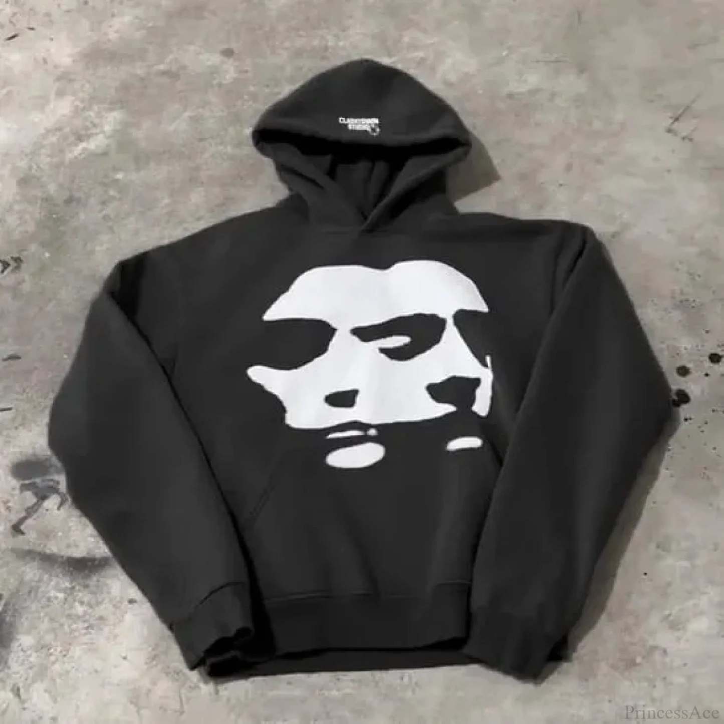 Two-Face Graphic Oversized Hoodie 1black / S