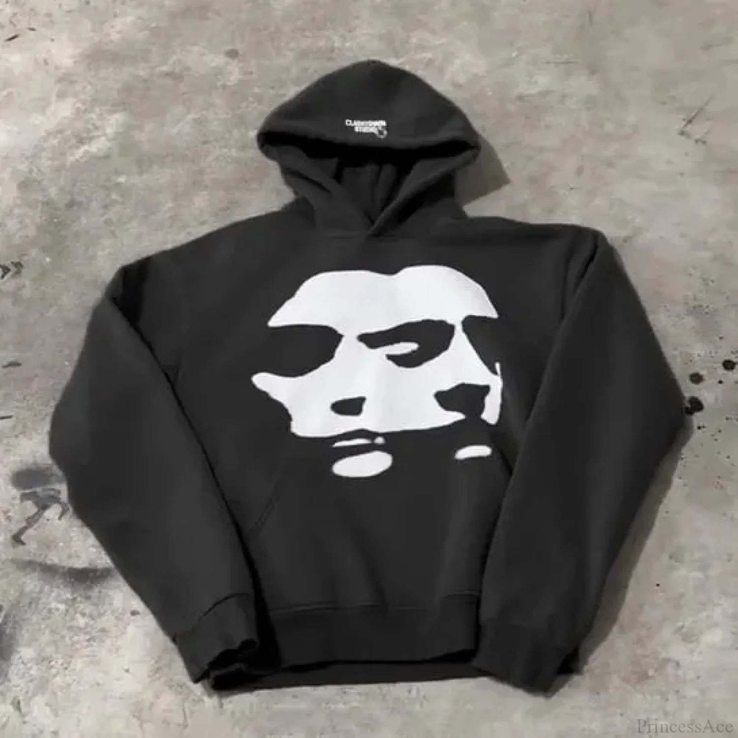 Two-Face Graphic Oversized Hoodie 1black / S