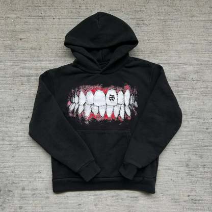 Two-Face Graphic Oversized Hoodie black 2 / S