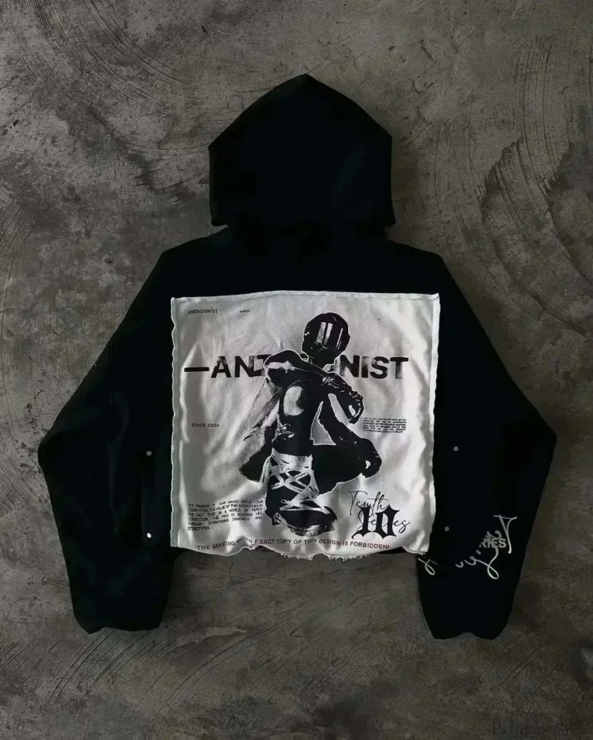 Two-Face Graphic Oversized Hoodie black 6 / S