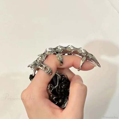 Unconventional Serpent Medieval Band resizable / silver