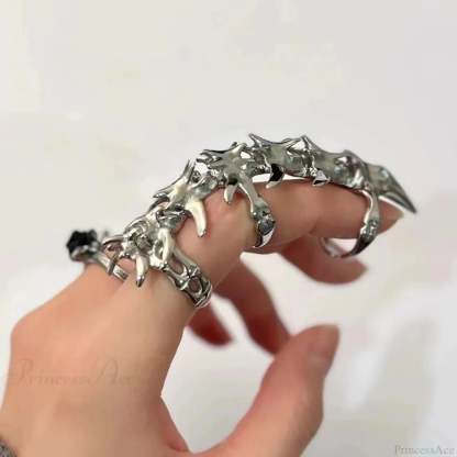 Unconventional Serpent Medieval Band resizable / silver