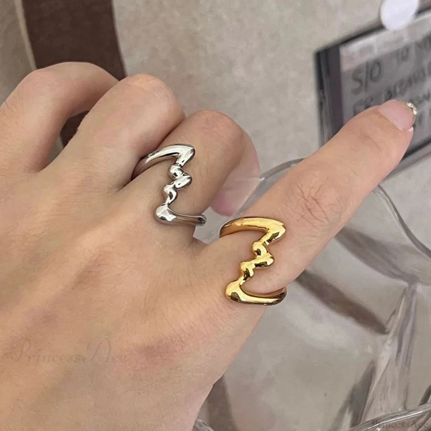 Unpredictable Copper Undulation Medieval Ring