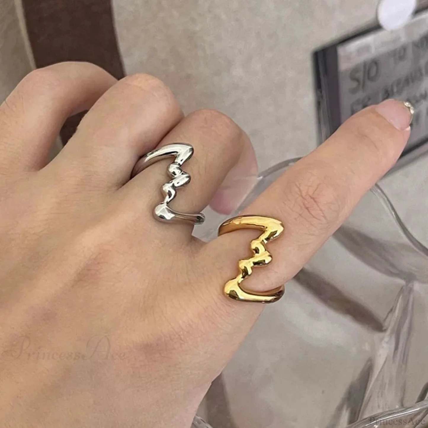 Unpredictable Copper Undulation Medieval Ring