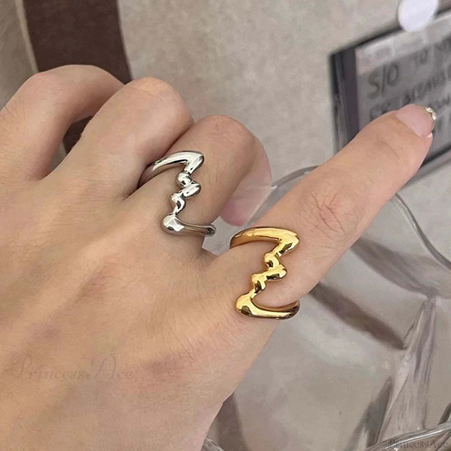 Unpredictable Copper Undulation Medieval Ring