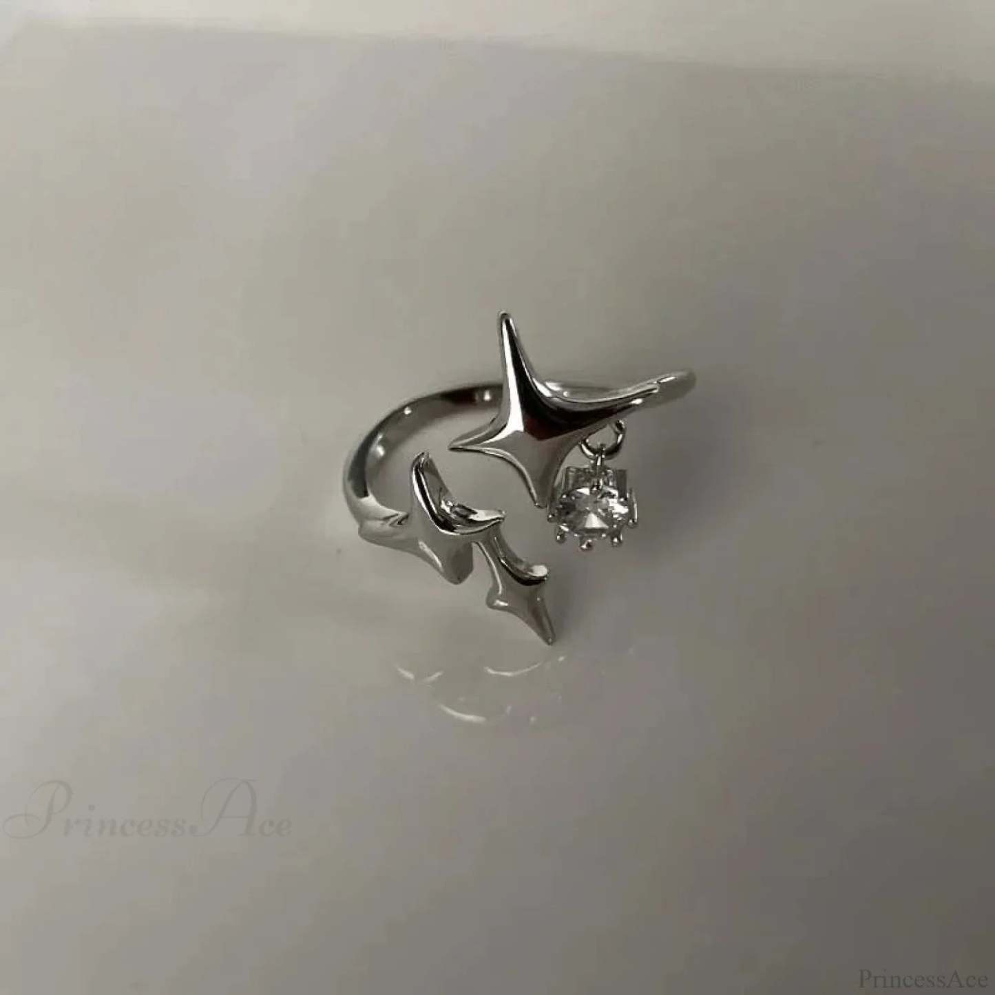 Unpredictable Cross Star Gothic Ring silver1