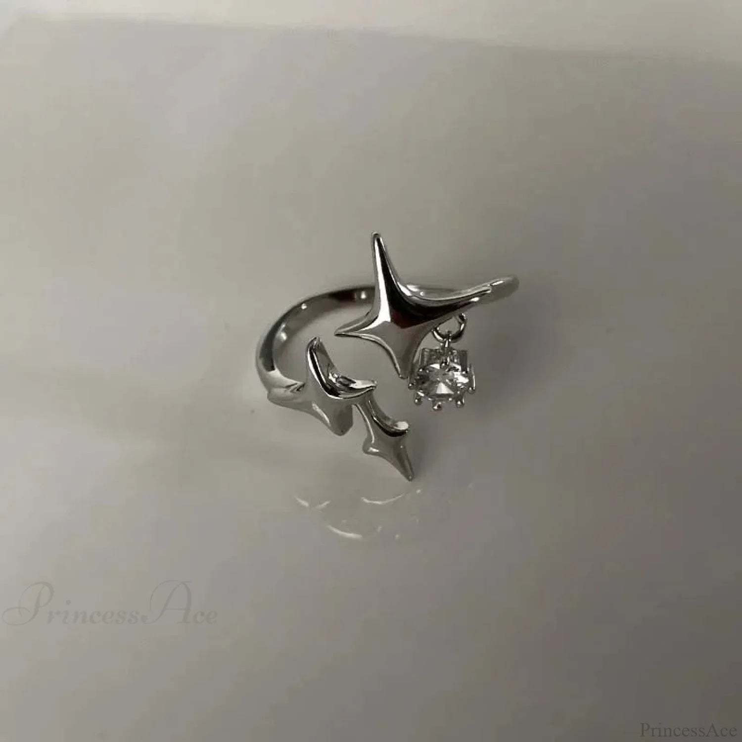 Unpredictable Cross Star Gothic Ring silver1
