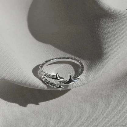 Unpredictable Cross Star Gothic Ring silver10