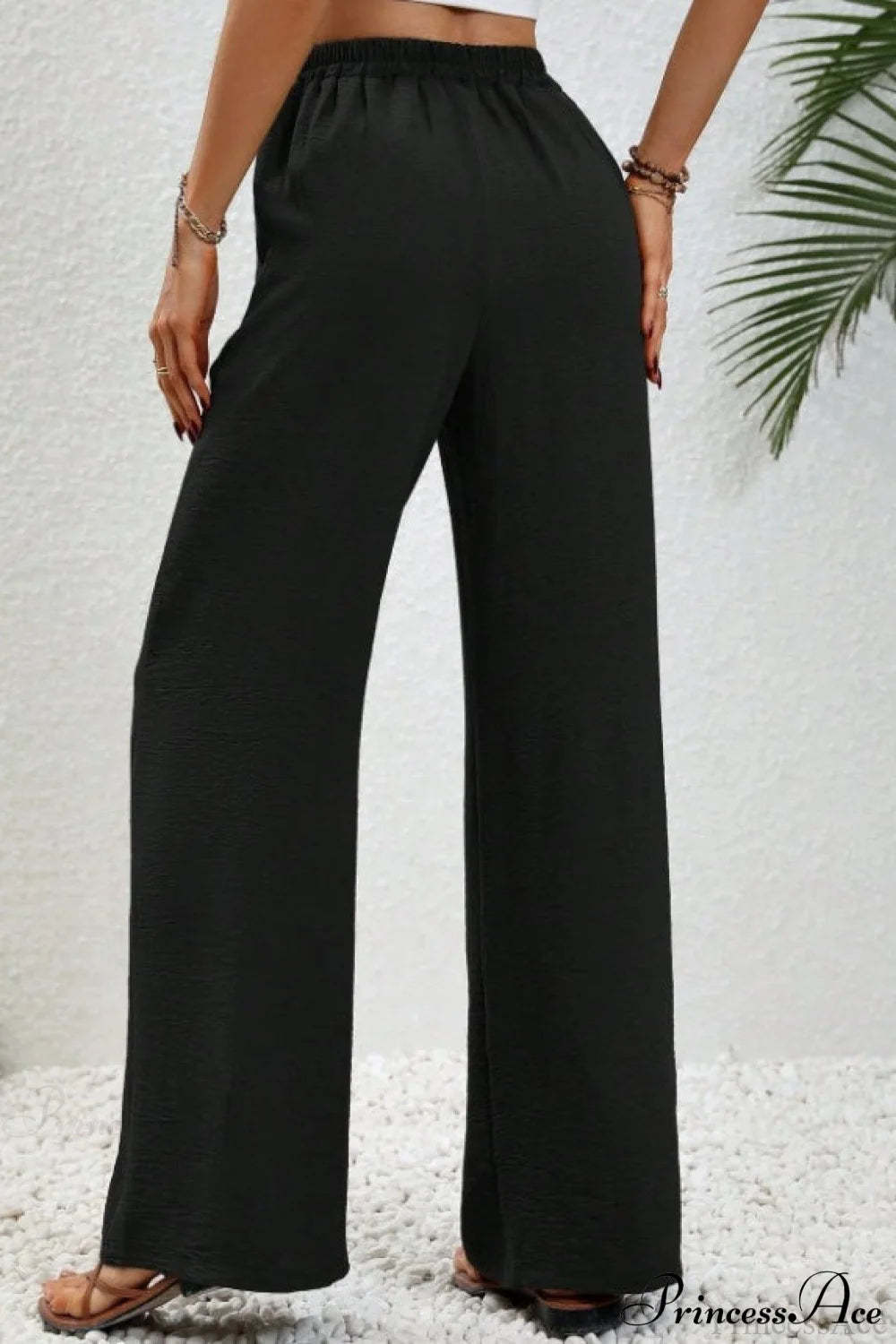 Versatile Solid Maxi Wide Leg Pants