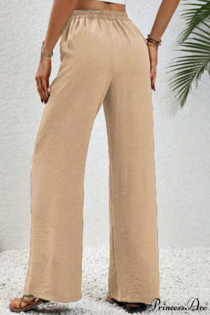 Versatile Solid Maxi Wide Leg Pants