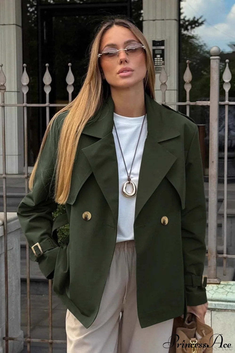 Vintage Double Breasted Belted Mid Length Coat