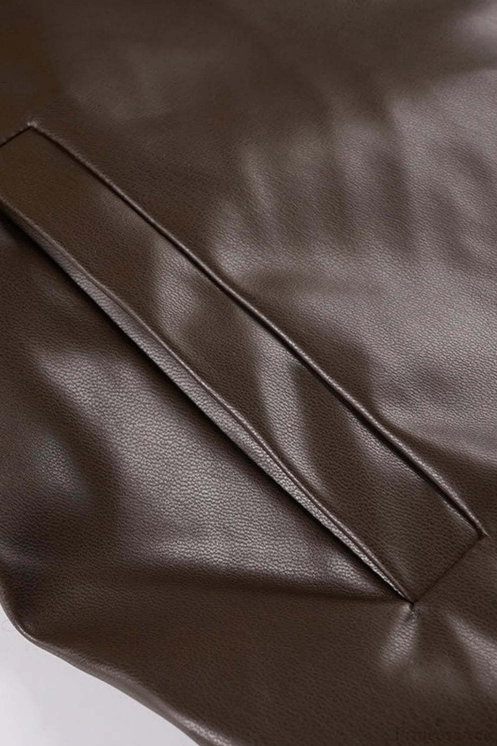 Vintage Fleece-Collar Leather Paneled Jacket