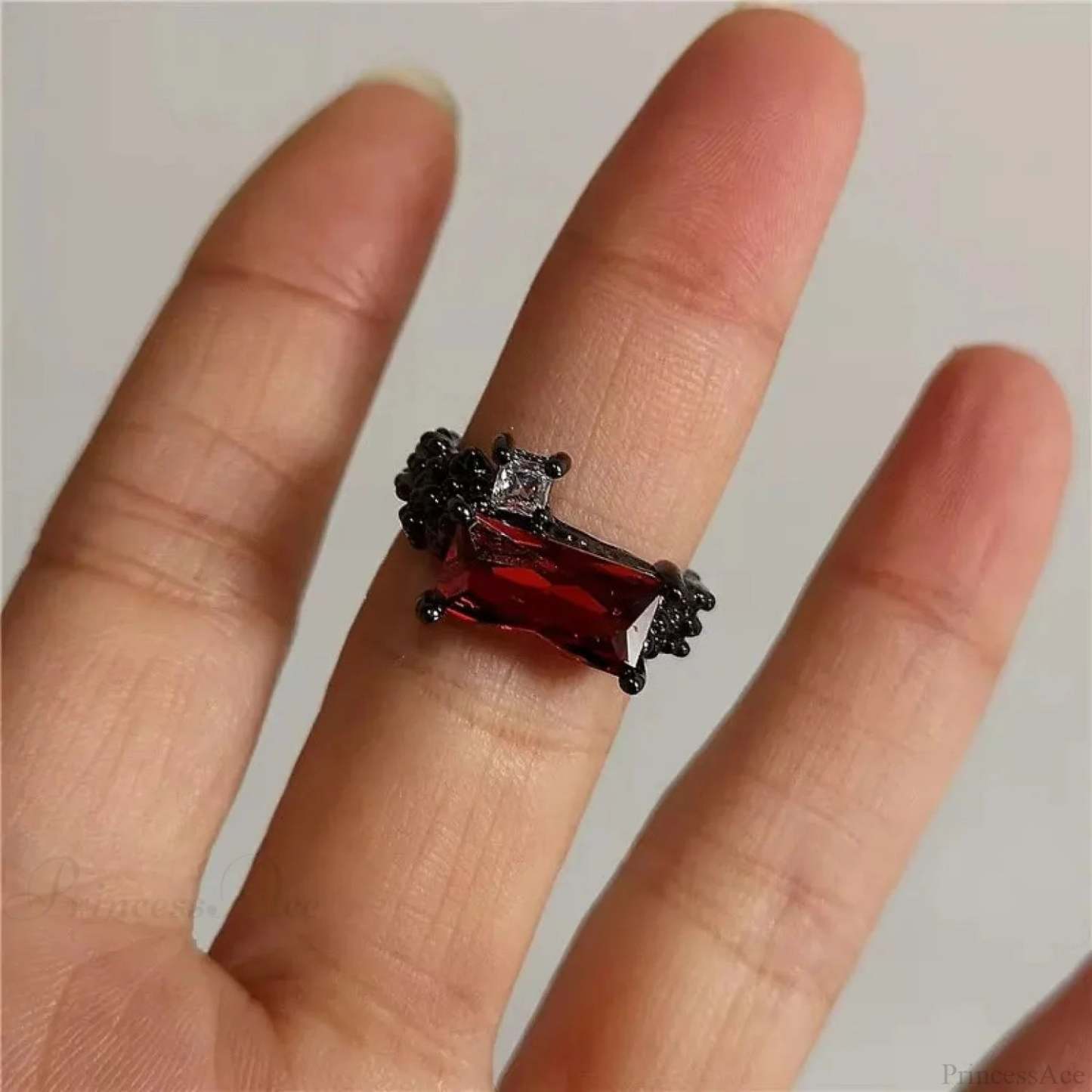 Vintage Midi Bohemian Dark Gothic Band red3