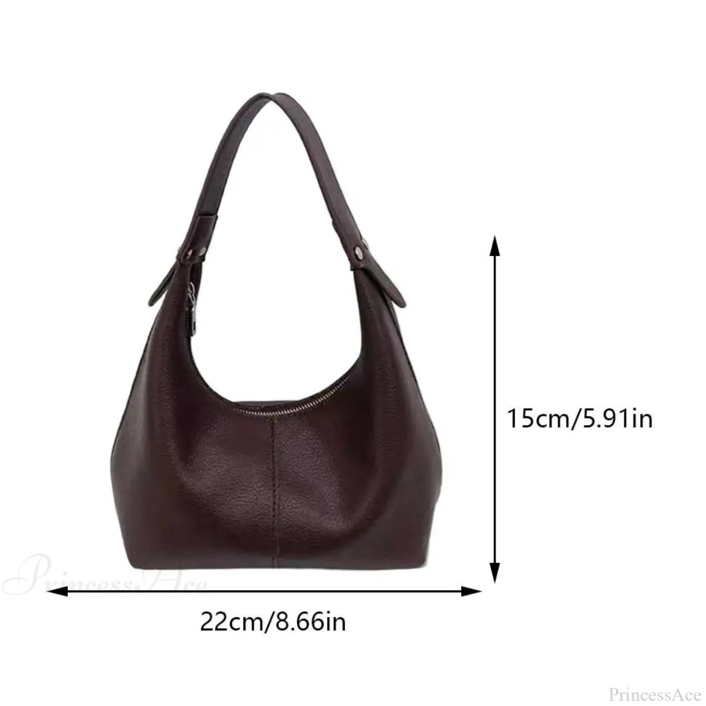 Vintage PU Leather Underarm Shoulder Bag shoulder-250126