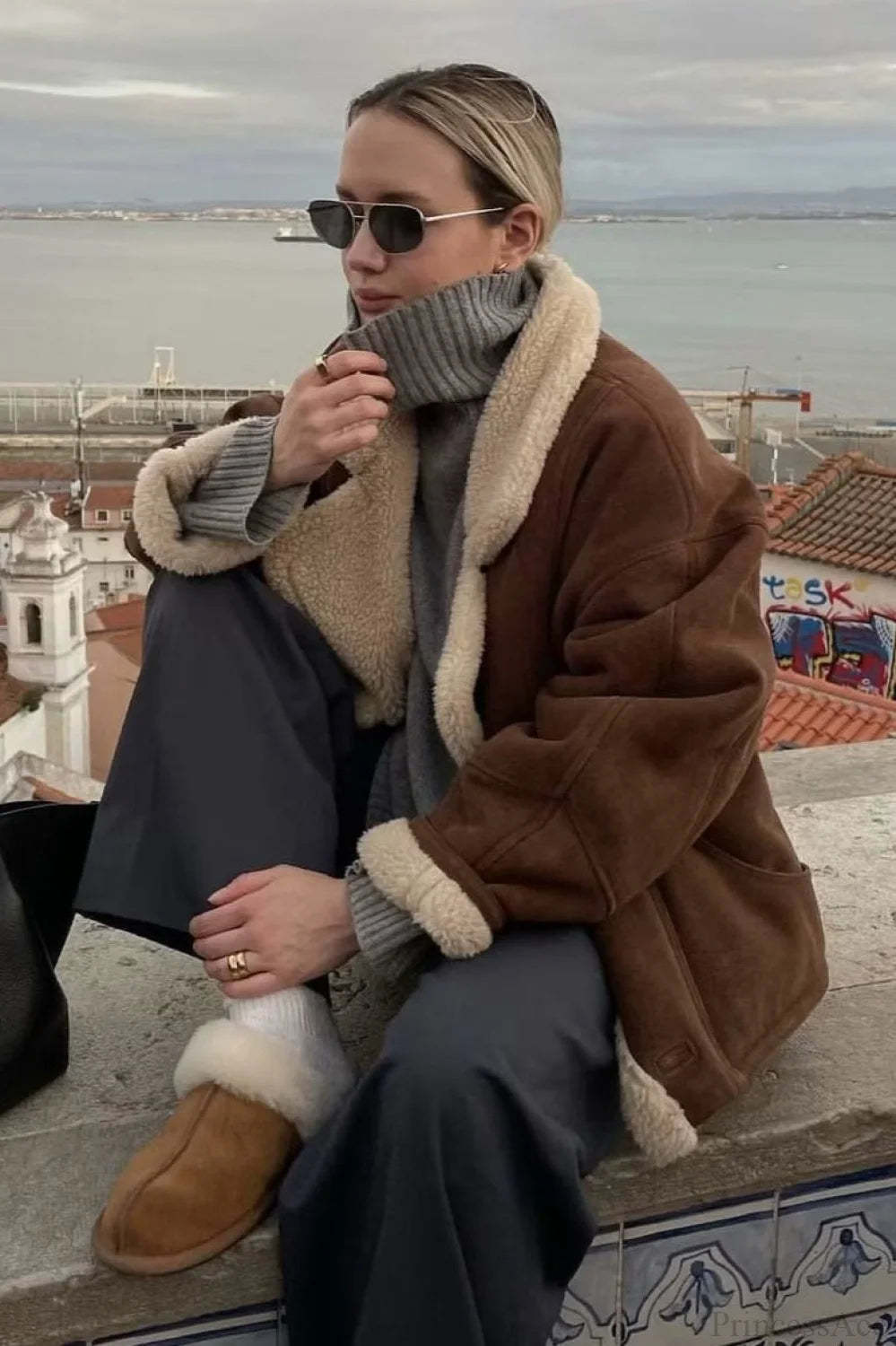 Vintage Sherpa Loose Warm Coat