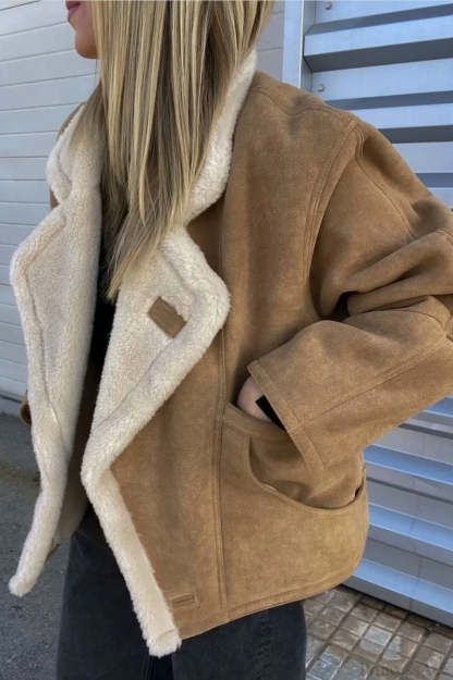 Vintage Sherpa Loose Warm Coat