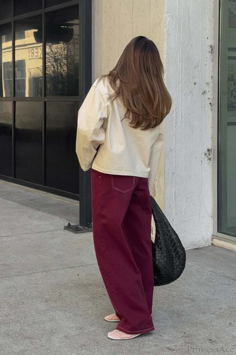 Vintage Twill Denim Solid Loose Lapel Jacket