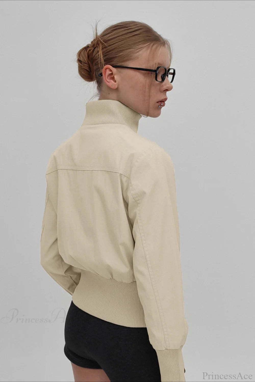 Vintage Utility Ribbed Pockets Jacket