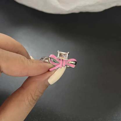 Vivid Stone Drip Rhinestone Gothic Ring color10