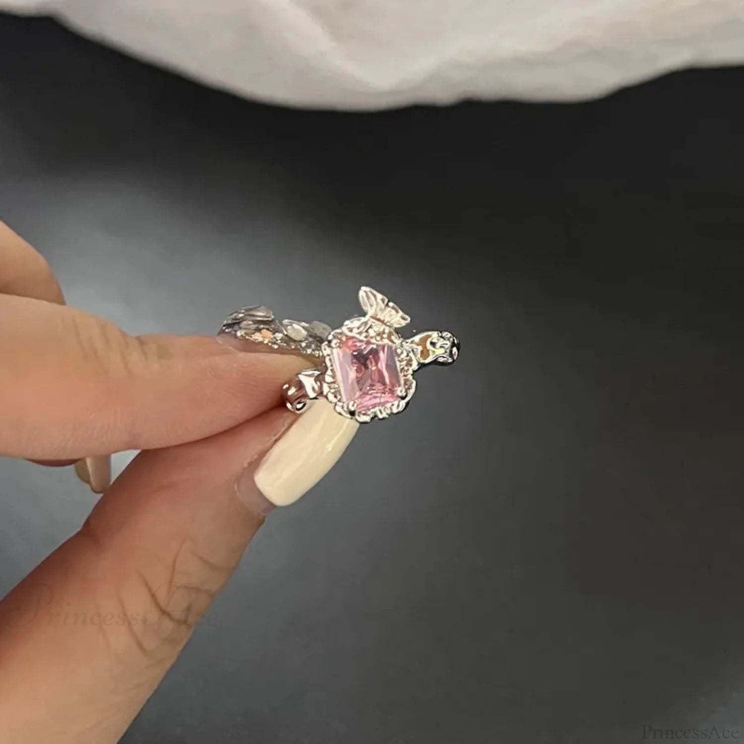 Vivid Stone Drip Rhinestone Gothic Ring color12