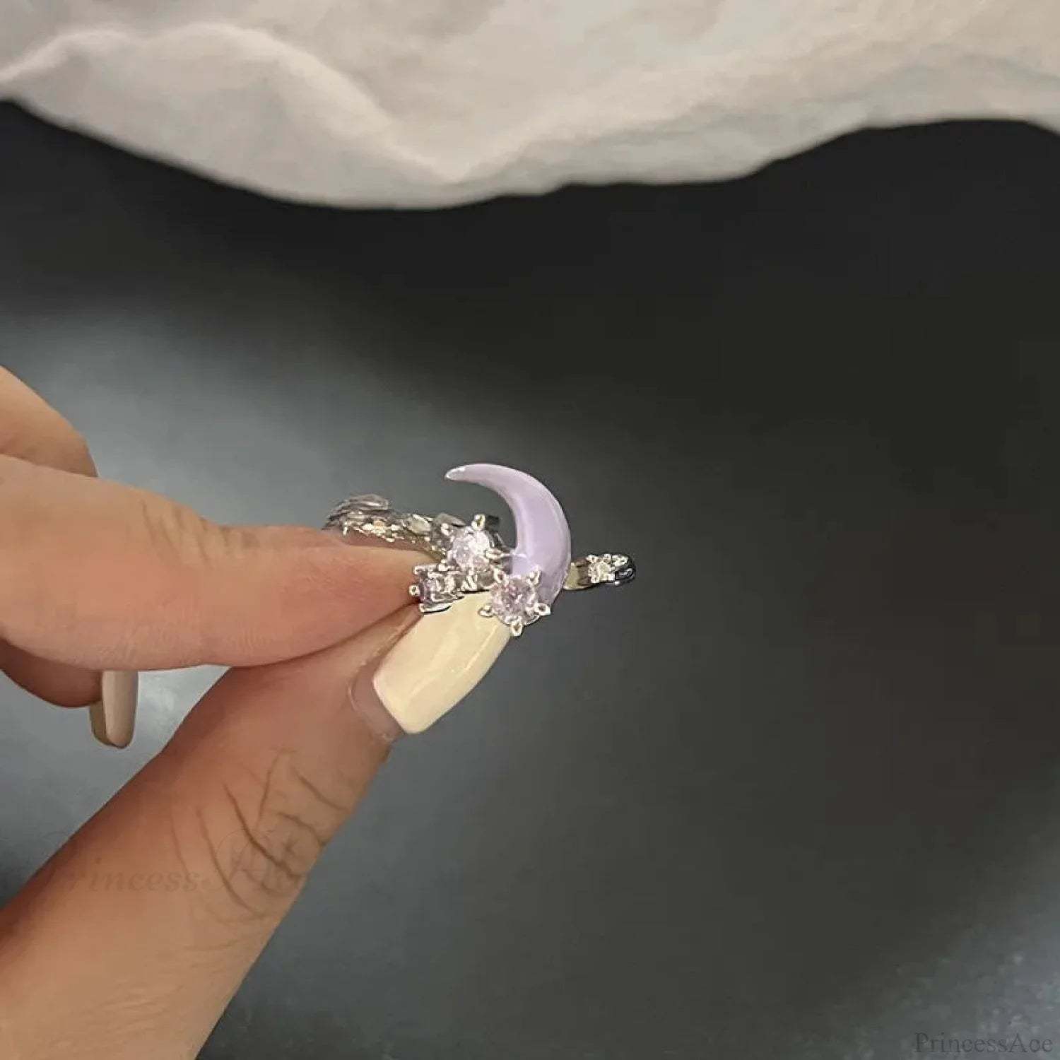 Vivid Stone Drip Rhinestone Gothic Ring color13