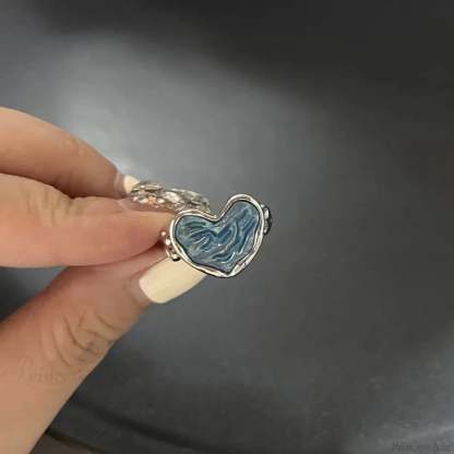 Vivid Stone Drip Rhinestone Gothic Ring color17