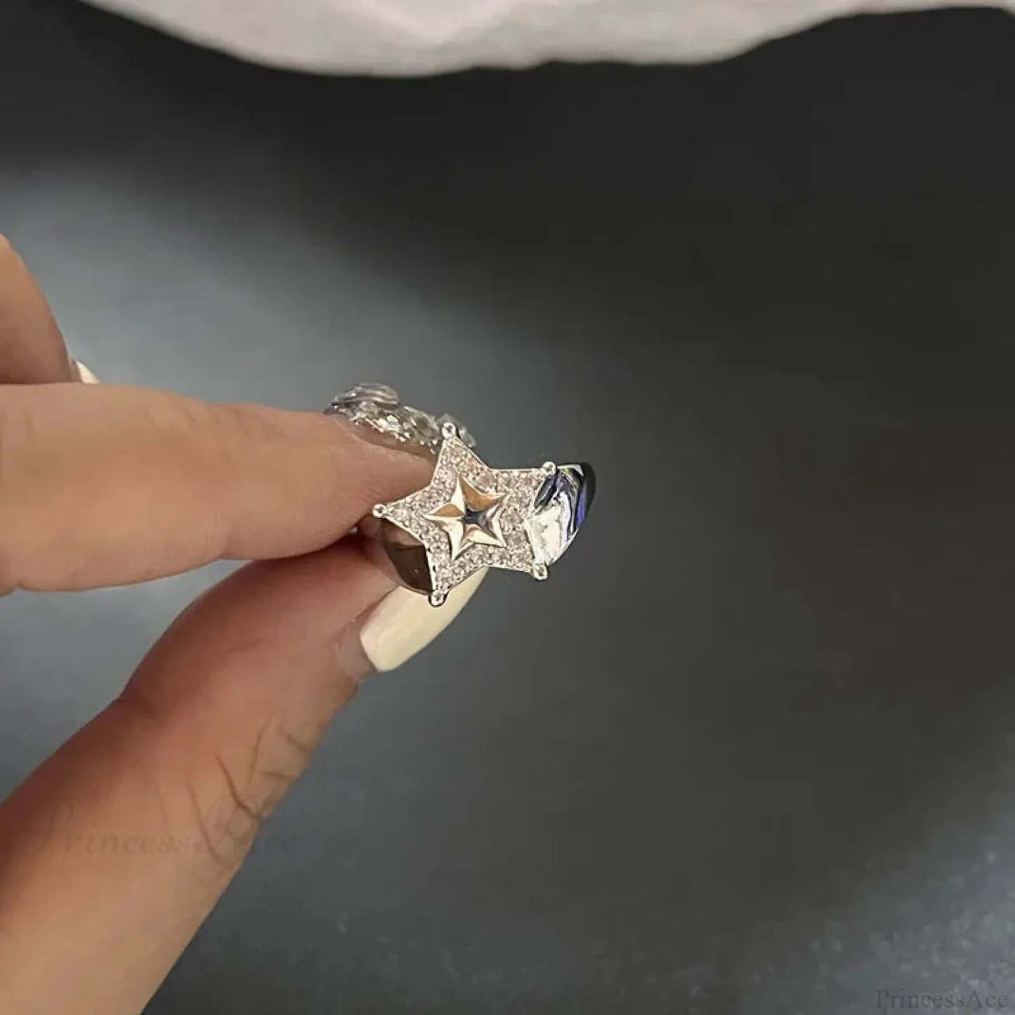 Vivid Stone Drip Rhinestone Gothic Ring color18