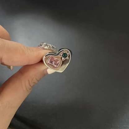 Vivid Stone Drip Rhinestone Gothic Ring color2