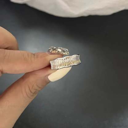 Vivid Stone Drip Rhinestone Gothic Ring color6