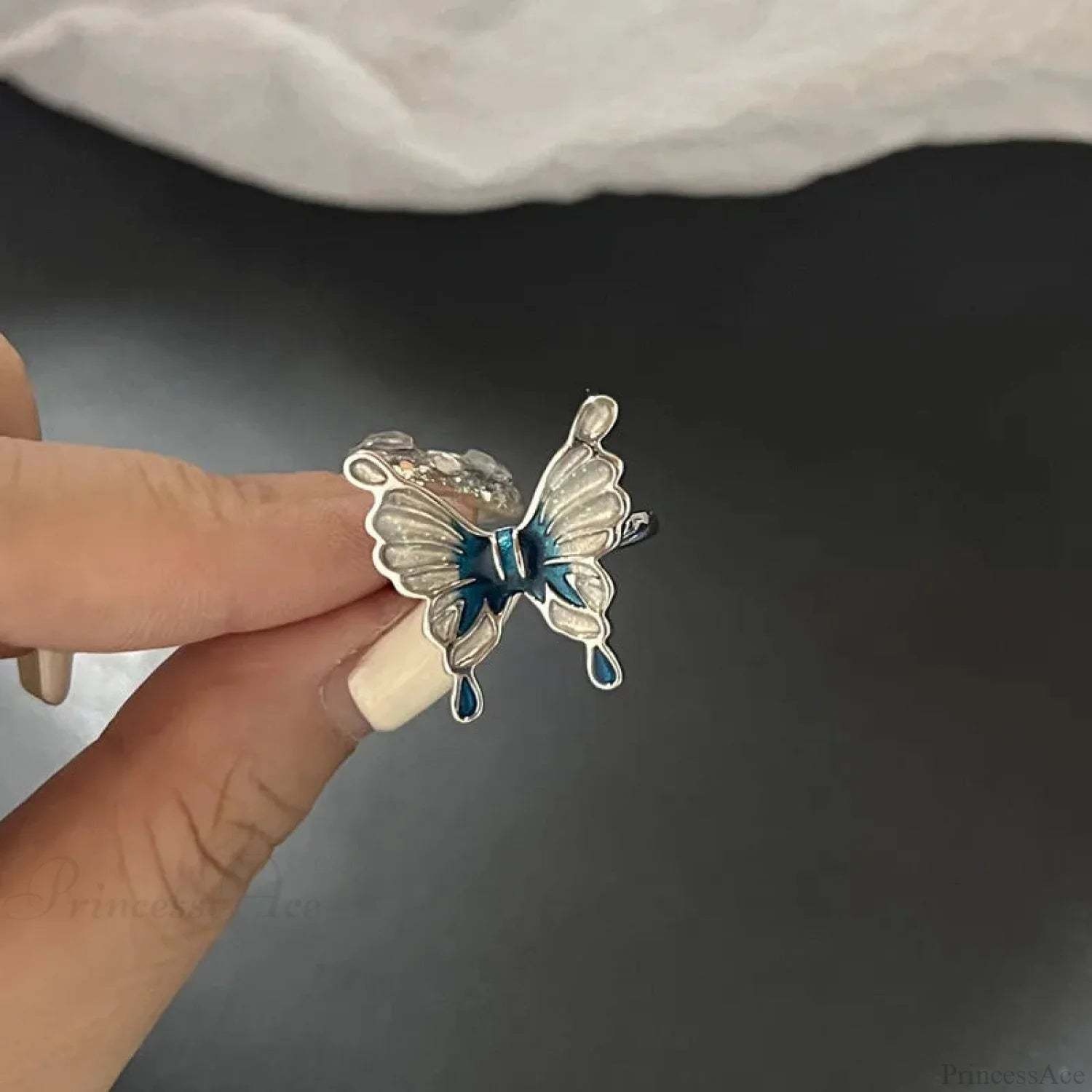 Vivid Stone Drip Rhinestone Gothic Ring color7