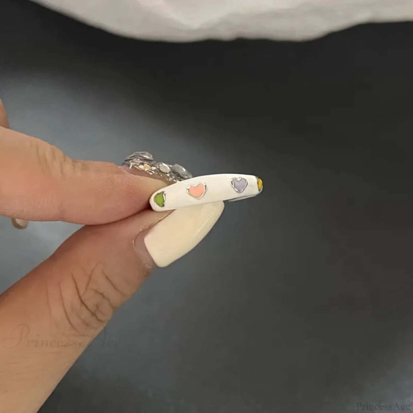 Vivid Stone Drip Rhinestone Gothic Ring color9