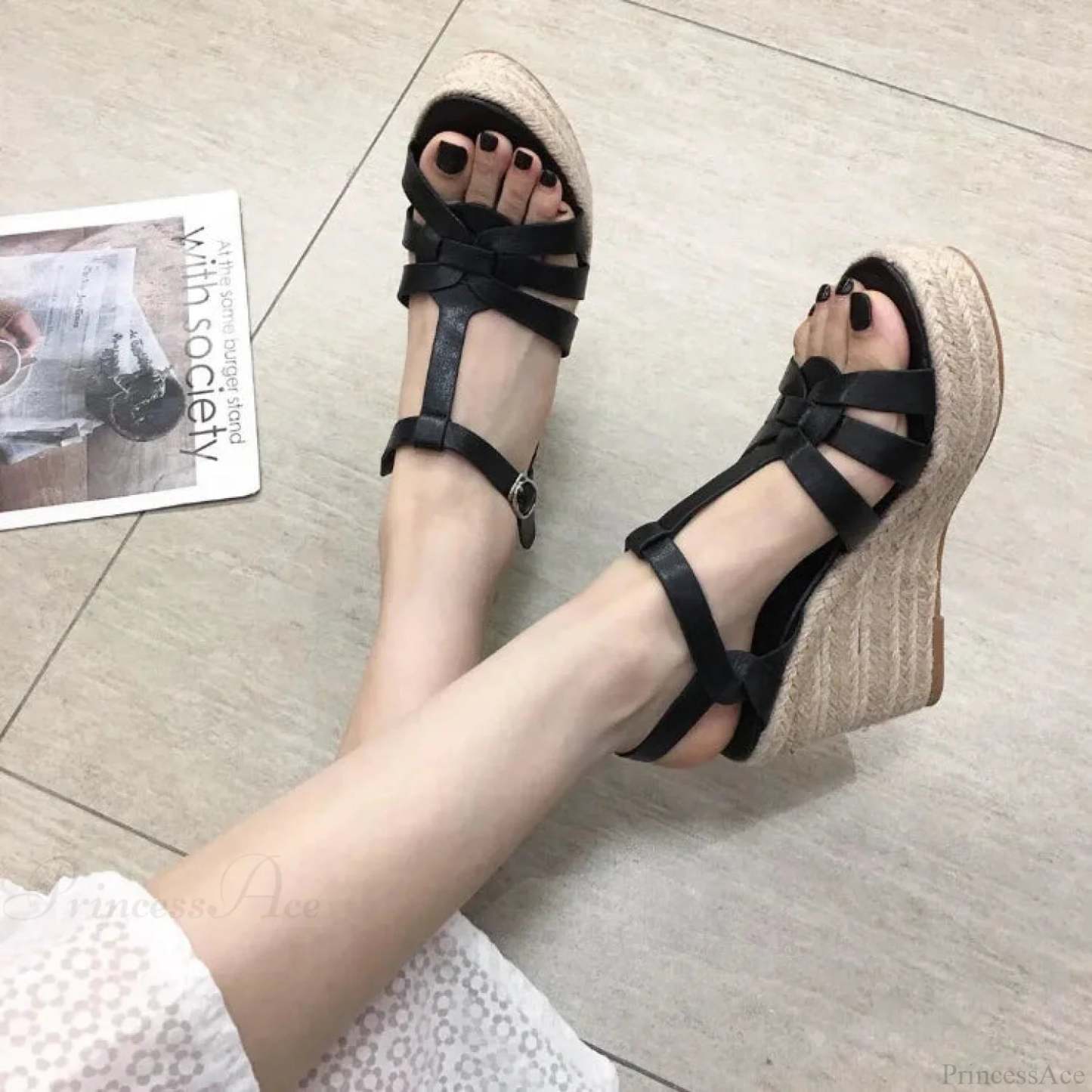 Warm Platform Uncovered Toe Tall Heel Gothic Boot black -10.5cm / 34