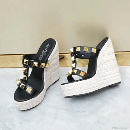 Warm Platform Uncovered Toe Tall Heel Gothic Boot black -14cm / 34