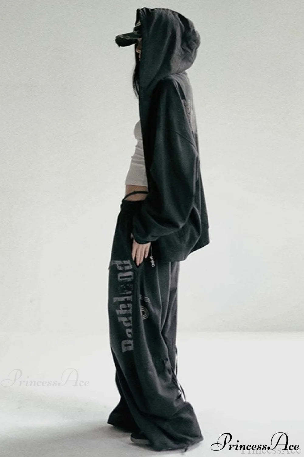 Washed Loose Wide-Leg Casual Pants