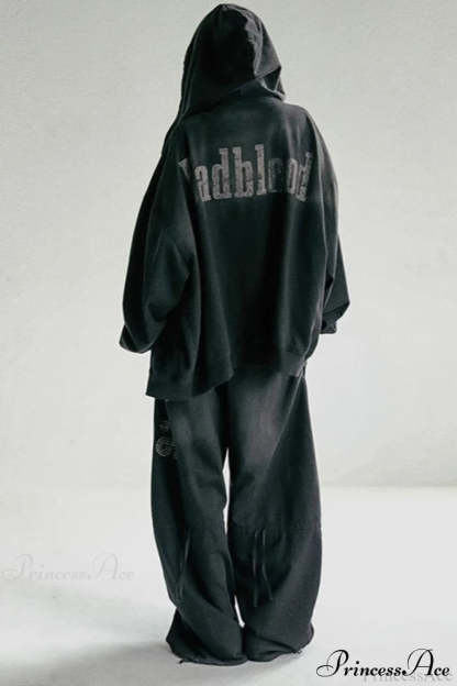 Washed Loose Wide-Leg Casual Pants