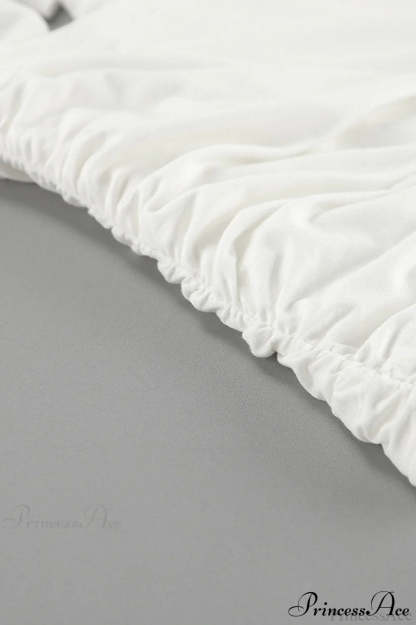 White Off Shoulder Modal Long Sleeve Tee