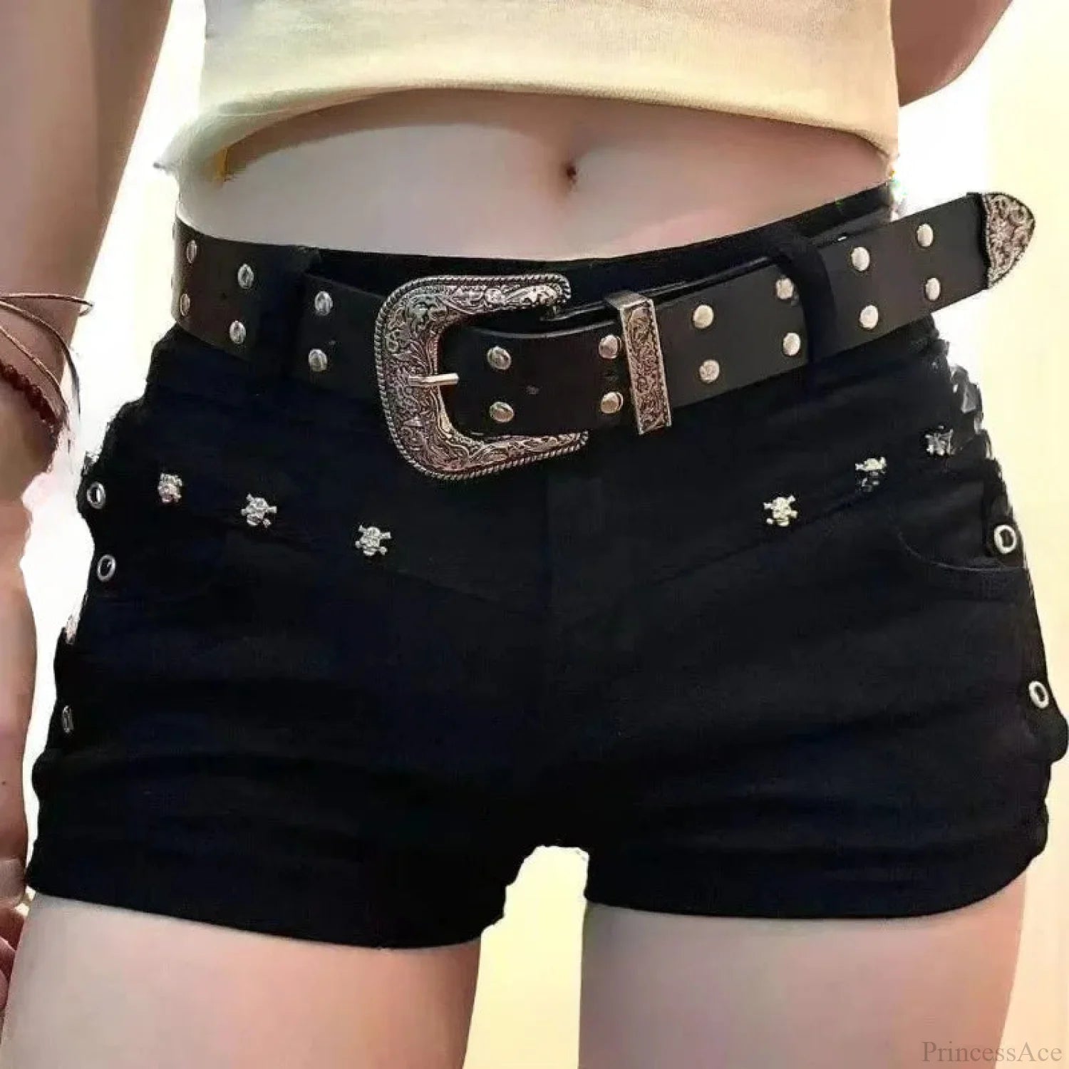 Willow Nail Design Denim Short black / S