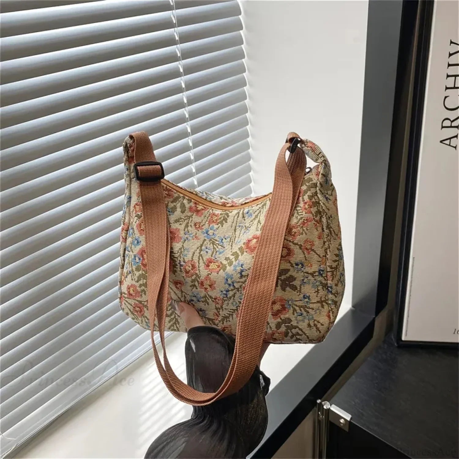 Winter Prints Crescent Cloth Crossbody crossbody-250126