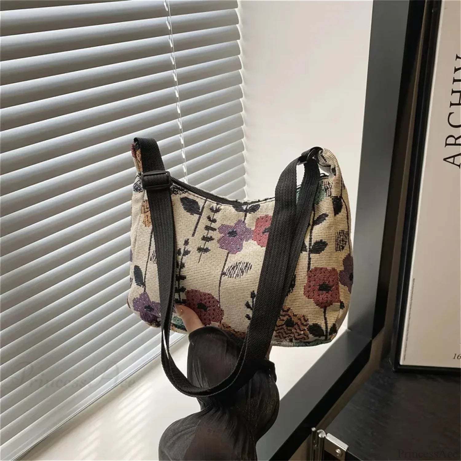 Winter Prints Crescent Cloth Crossbody crossbody-250126