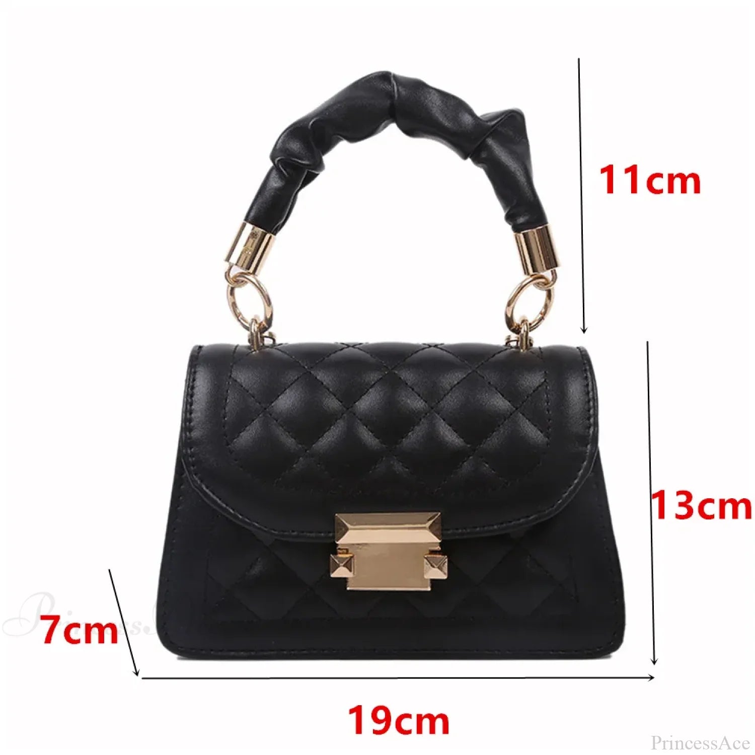 Women PU Leather Designer Crossbody Chain Handbag handbag-250126