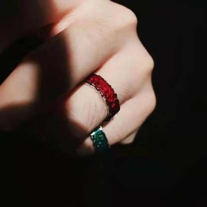 Y2K Crimson Drip Petroleum Gothic Band