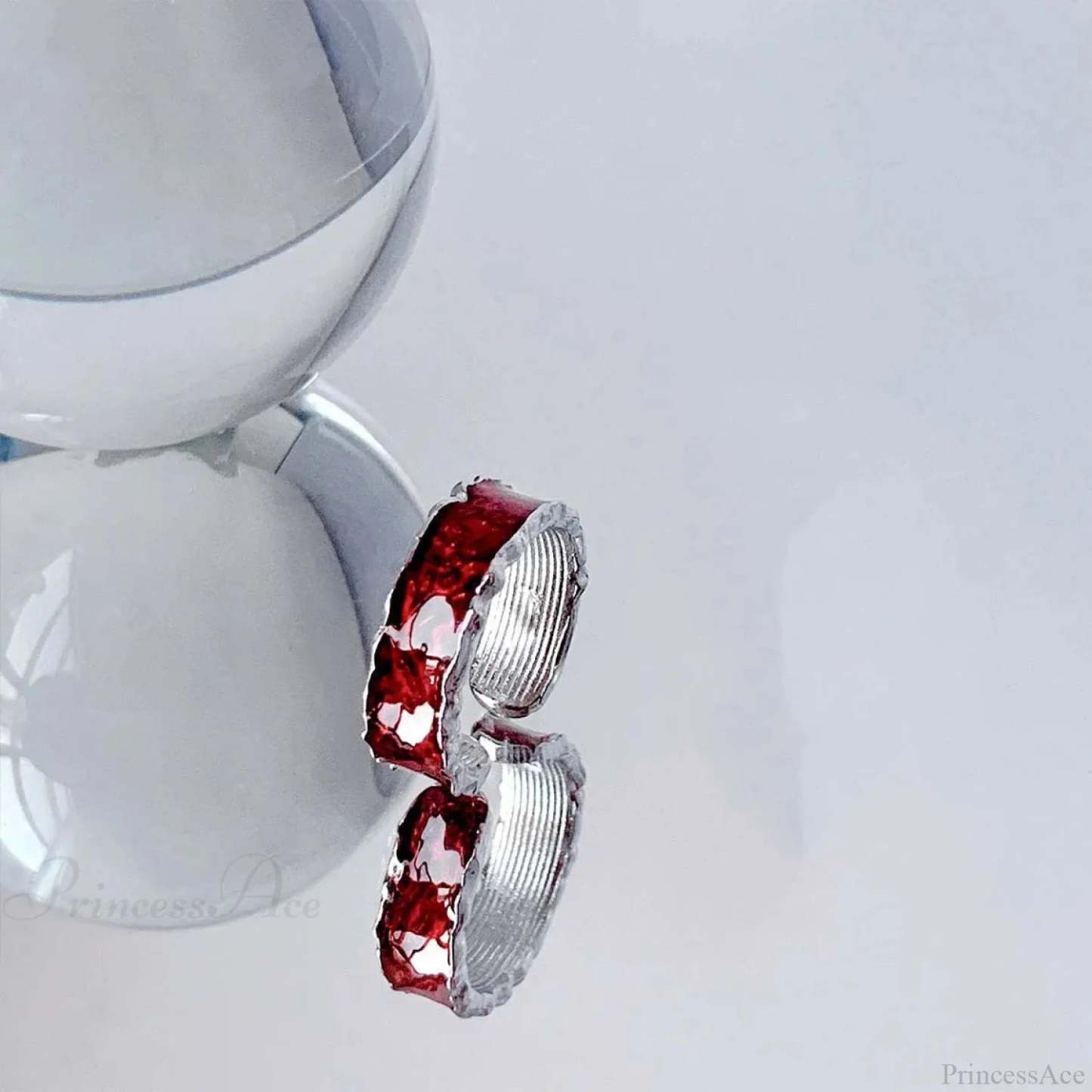 Y2K Crimson Drip Petroleum Gothic Band red01