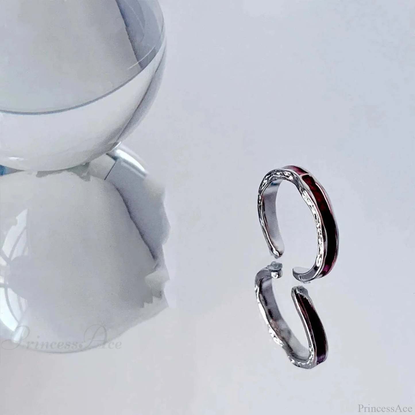 Y2K Crimson Drip Petroleum Gothic Band red02