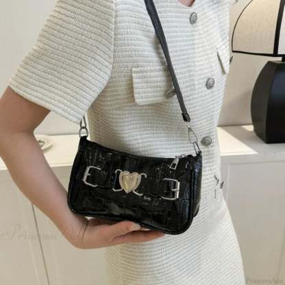 Y2K Peach Heart Leather Shoulder Bag shoulder-250126