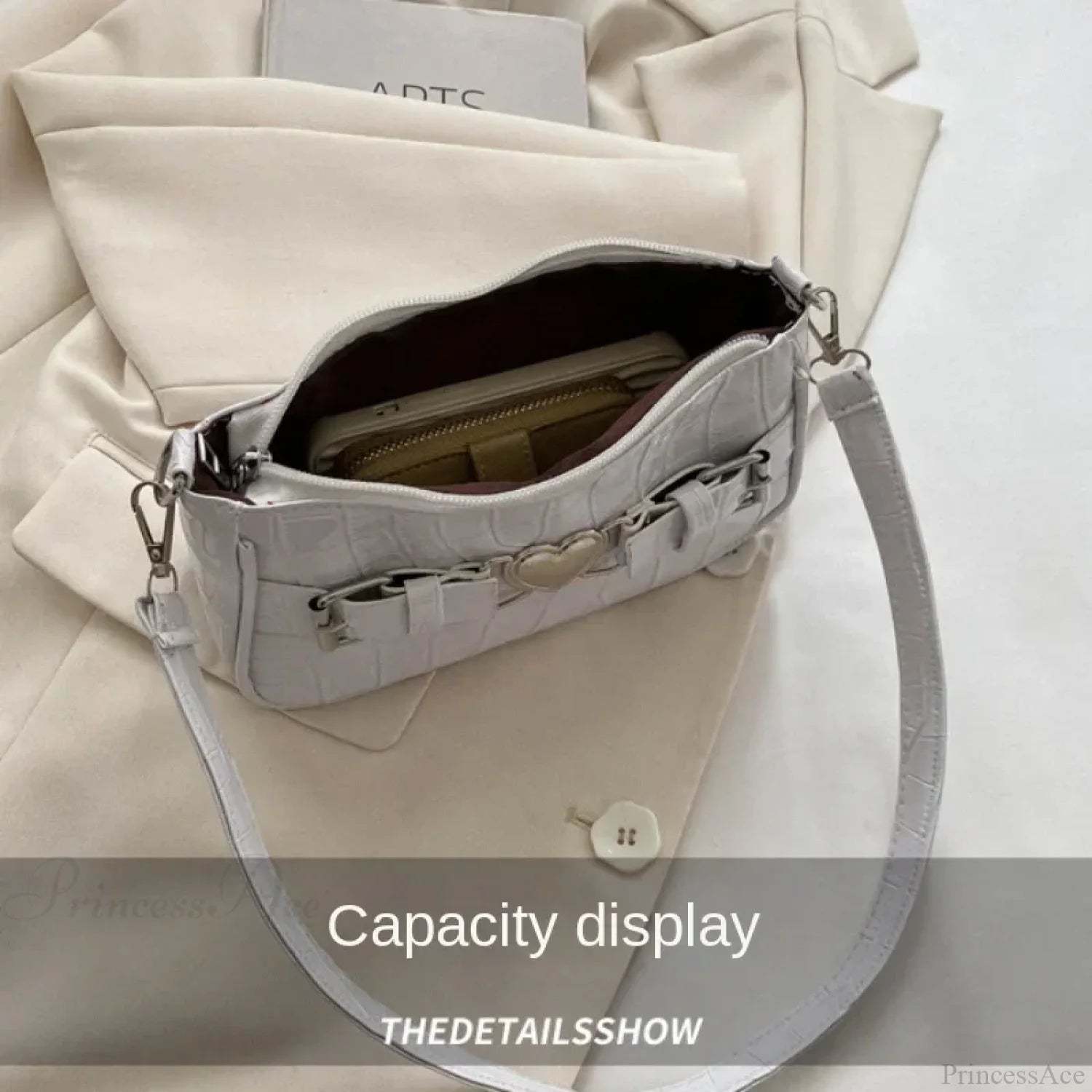 Y2K Peach Heart Leather Shoulder Bag shoulder-250126